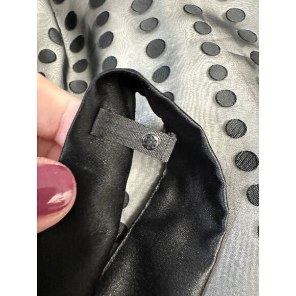 White House Black Market WHBM Dress Women 4 Overlay Polka Dot Sheer Coquette - Picture 9 of 11